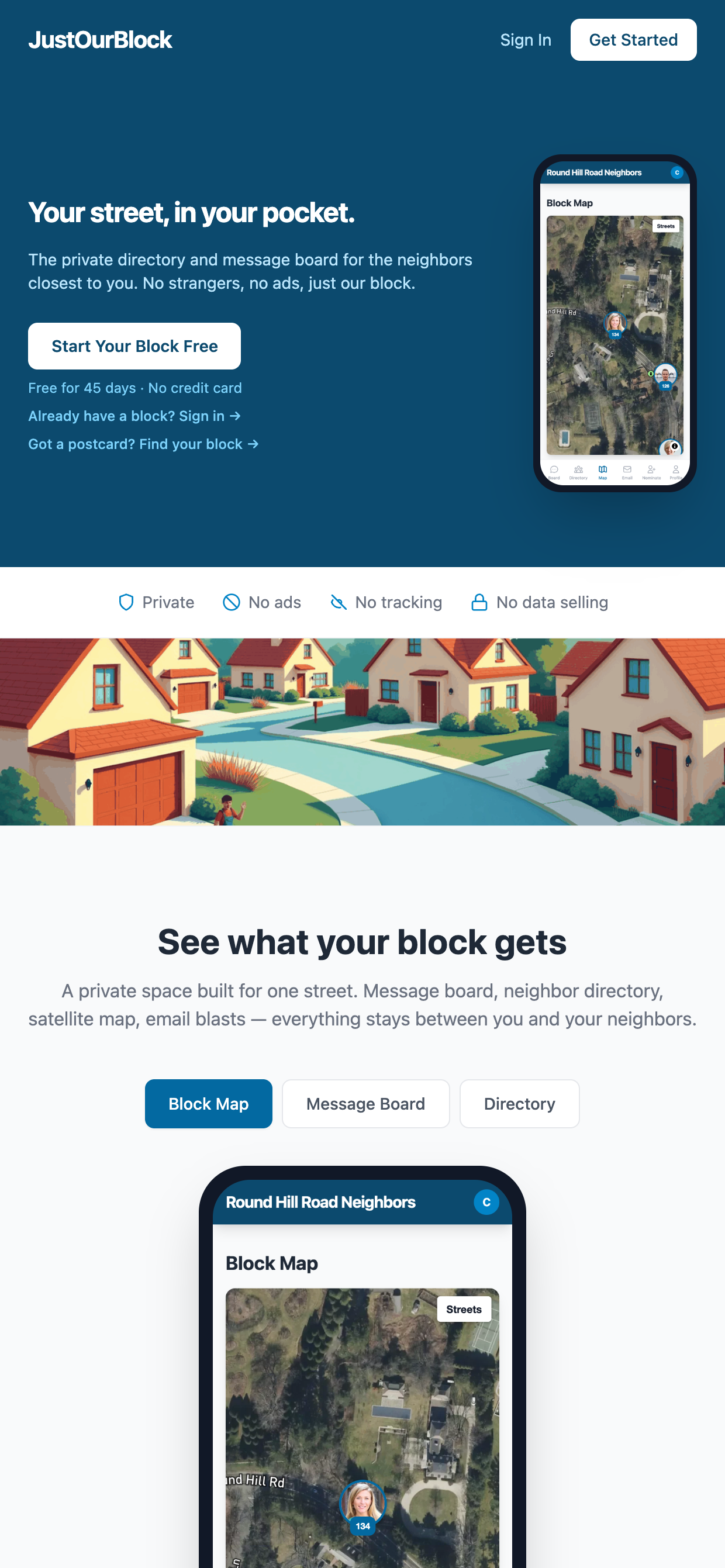Visit justourblock.com