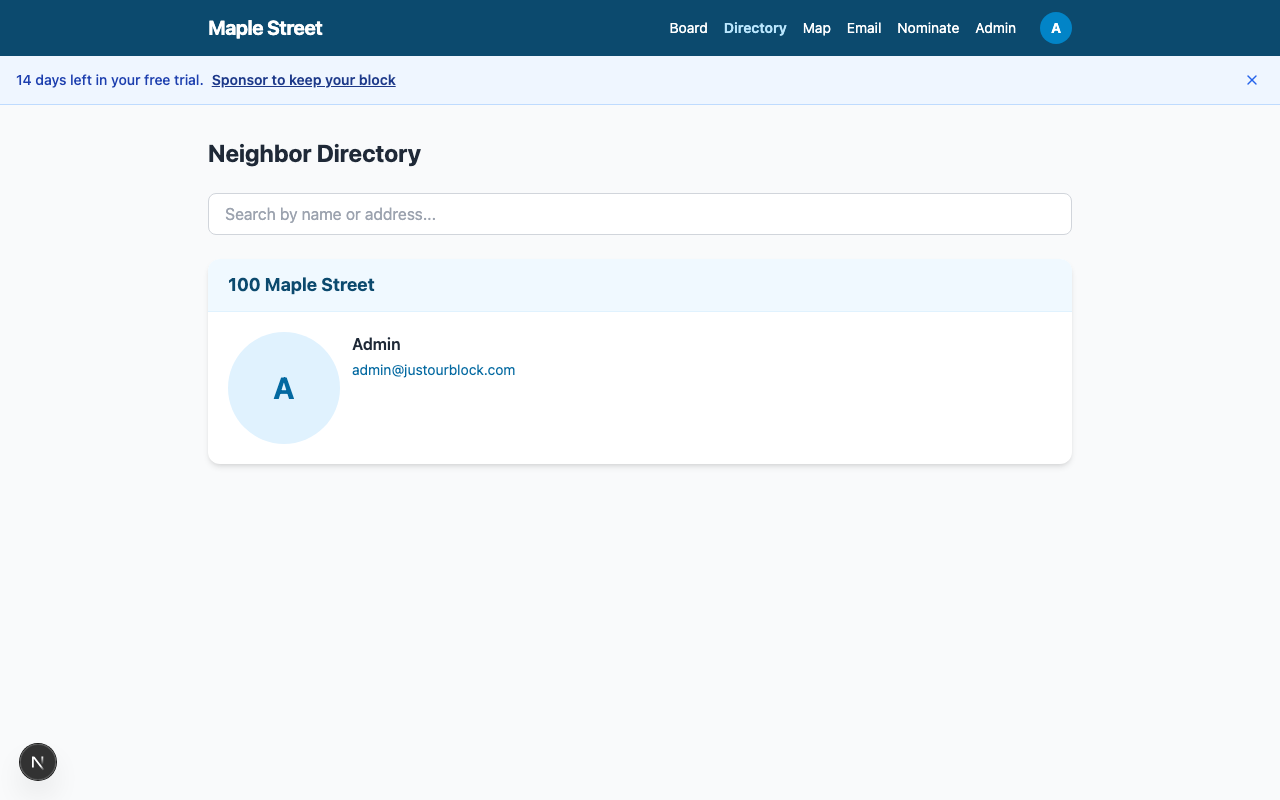 Your Block at a Glance