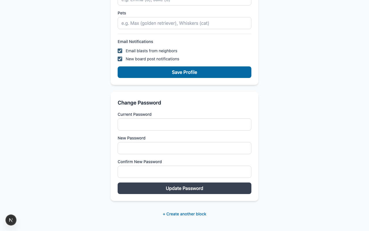 Preferences & Security